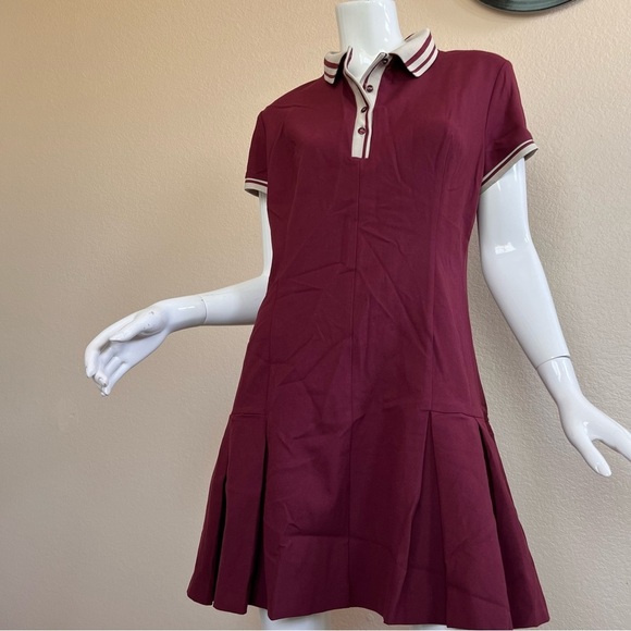 Zara Blogger Fave!! Burgundy Polo Mini Dress - Picture 2 of 10